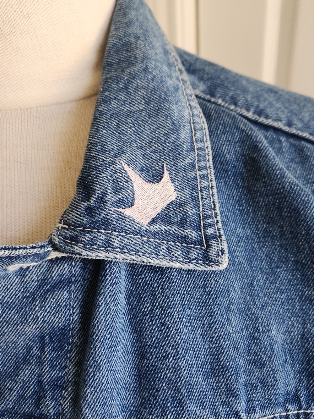 Disney Cakeworthy Blue Denim Jacket with Multi-Color Princess Patch - ROYALTY - Picture 3 of 11